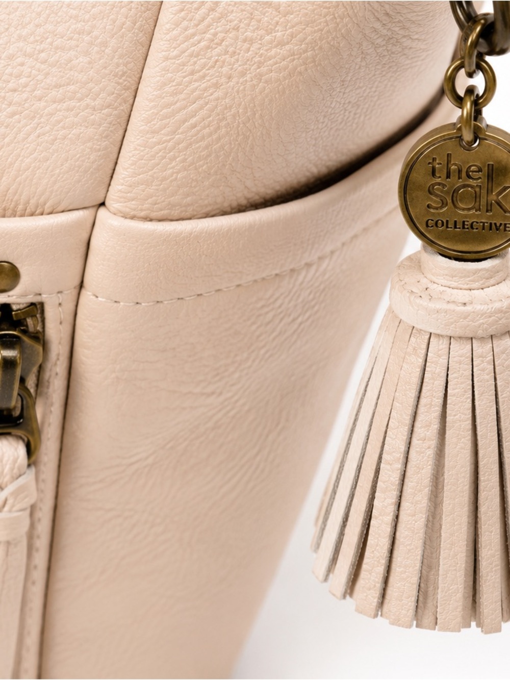 The Sak Keira Cream Pebbled Leather Hobo Shoulder Bag - Picture 7 of 11